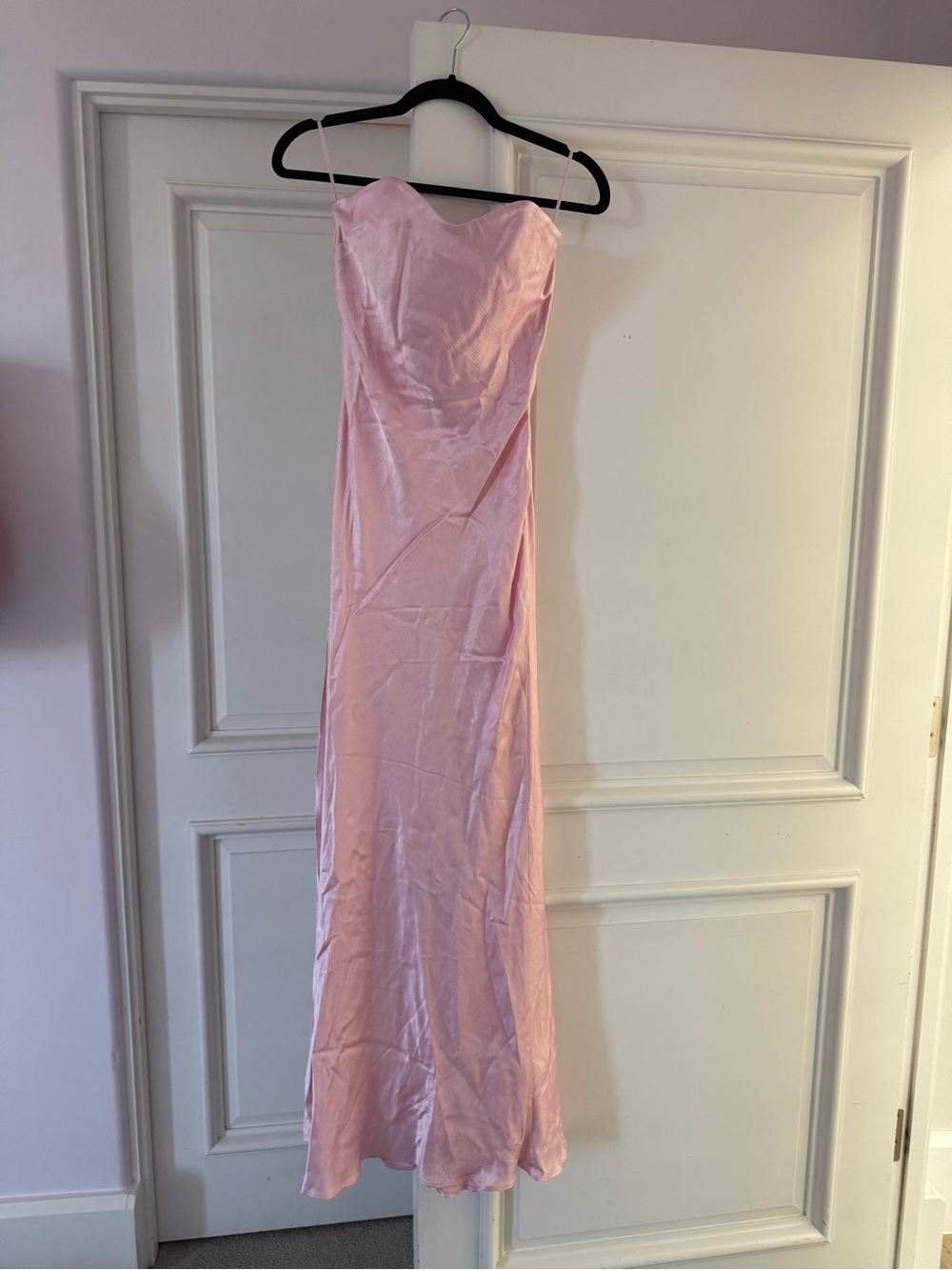 Bec + Bridge Strapless Pink Satin Dress